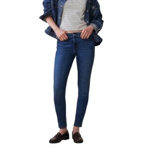 Old Navy Rock Star Super Skinny Mid-Rise Jeans Blue Dark Wash Denim Size 6